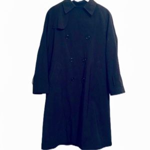 Vintage USA made Drizzle brand black double breasted wool jacket size 12